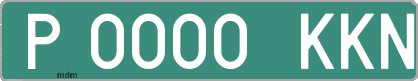 Ejemplo matrícula provisional verde de España matrícula KKN