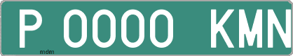 Ejemplo matrícula provisional verde de España matrícula KMN