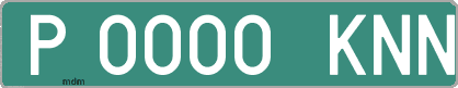 Ejemplo matrícula provisional verde de España matrícula KNN