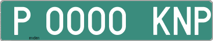 Ejemplo matrícula provisional verde de España matrícula KNP