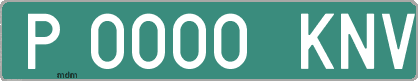 Ejemplo matrícula provisional verde de España matrícula KNV