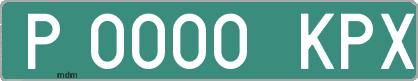 Ejemplo matrícula provisional verde de España matrícula KPX