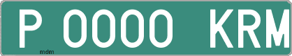 Ejemplo matrícula provisional verde de España matrícula KRM