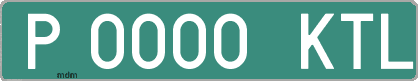 Ejemplo matrícula provisional verde de España matrícula KTL