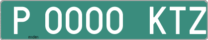 Ejemplo matrícula provisional verde de España matrícula KTZ