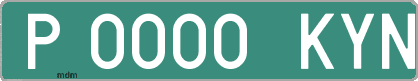 Ejemplo matrícula provisional verde de España matrícula KYN