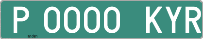 Ejemplo matrícula provisional verde de España matrícula KYR