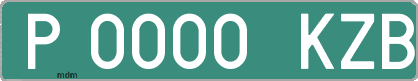 Ejemplo matrícula provisional verde de España matrícula KZB