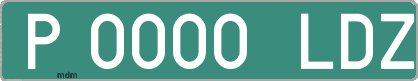 Ejemplo matrícula provisional verde de España matrícula LDZ
