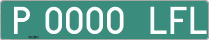 Ejemplo matrícula provisional verde de España matrícula LFL