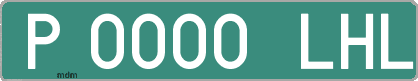 Ejemplo matrícula provisional verde de España matrícula LHL