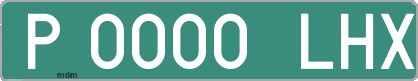 Ejemplo matrícula provisional verde de España matrícula LHX