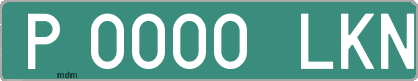Ejemplo matrícula provisional verde de España matrícula LKN