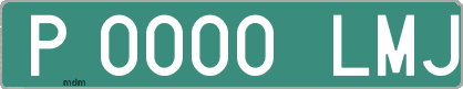 Ejemplo matrícula provisional verde de España matrícula LMJ