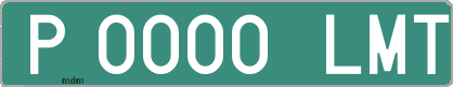 Ejemplo matrícula provisional verde de España matrícula LMT
