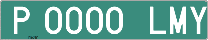 Ejemplo matrícula provisional verde de España matrícula LMY
