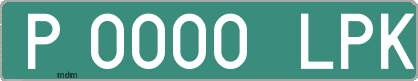 Ejemplo matrícula provisional verde de España matrícula LPK