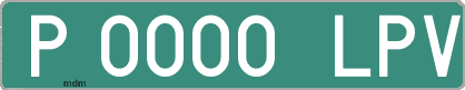Ejemplo matrícula provisional verde de España matrícula LPV