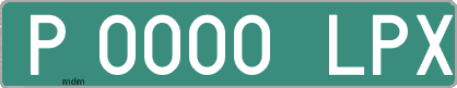 Ejemplo matrícula provisional verde de España matrícula LPX