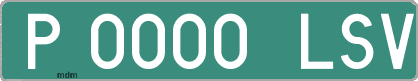 Ejemplo matrícula provisional verde de España matrícula LSV