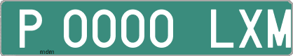 Ejemplo matrícula provisional verde de España matrícula LXM