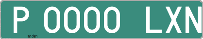 Ejemplo matrícula provisional verde de España matrícula LXN