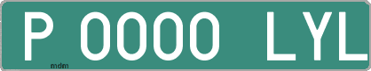 Ejemplo matrícula provisional verde de España matrícula LYL