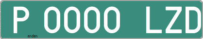 Ejemplo matrícula provisional verde de España matrícula LZD