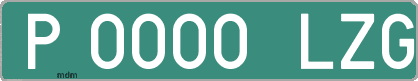 Ejemplo matrícula provisional verde de España matrícula LZG