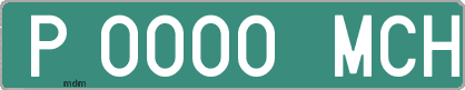 Ejemplo matrícula provisional verde de España matrícula MCH
