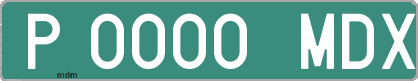 Ejemplo matrícula provisional verde de España matrícula MDX