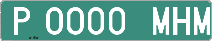 Ejemplo matrícula provisional verde de España matrícula MHM