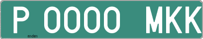Ejemplo matrícula provisional verde de España matrícula MKK