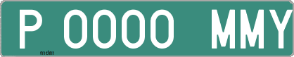 Ejemplo matrícula provisional verde de España matrícula MMY