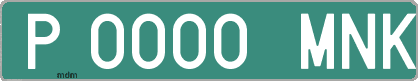 Ejemplo matrícula provisional verde de España matrícula MNK