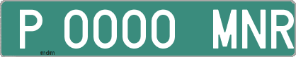 Ejemplo matrícula provisional verde de España matrícula MNR