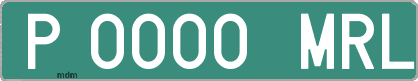 Ejemplo matrícula provisional verde de España matrícula MRL