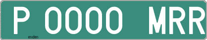 Ejemplo matrícula provisional verde de España matrícula MRR
