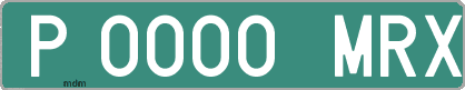 Ejemplo matrícula provisional verde de España matrícula MRX
