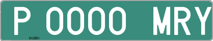 Ejemplo matrícula provisional verde de España matrícula MRY