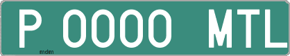 Ejemplo matrícula provisional verde de España matrícula MTL