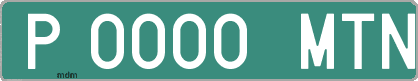 Ejemplo matrícula provisional verde de España matrícula MTN