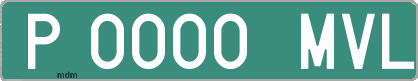 Ejemplo matrícula provisional verde de España matrícula MVL