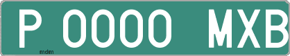 Ejemplo matrícula provisional verde de España matrícula MXB