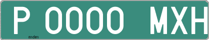 Ejemplo matrícula provisional verde de España matrícula MXH
