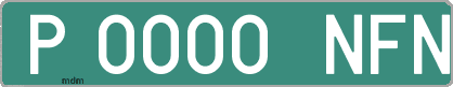 Ejemplo matrícula provisional verde de España matrícula NFN