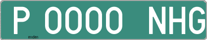 Ejemplo matrícula provisional verde de España matrícula NHG