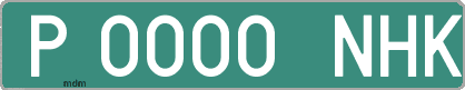 Ejemplo matrícula provisional verde de España matrícula NHK