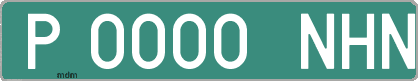 Ejemplo matrícula provisional verde de España matrícula NHN