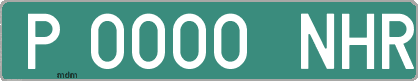 Ejemplo matrícula provisional verde de España matrícula NHR